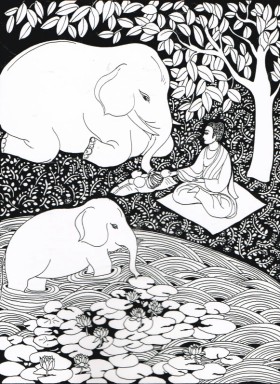 budha elephant meditation